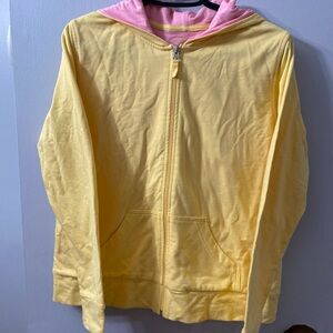 Talbots women’s Yellow and Pink Hoodie 100%Cotton